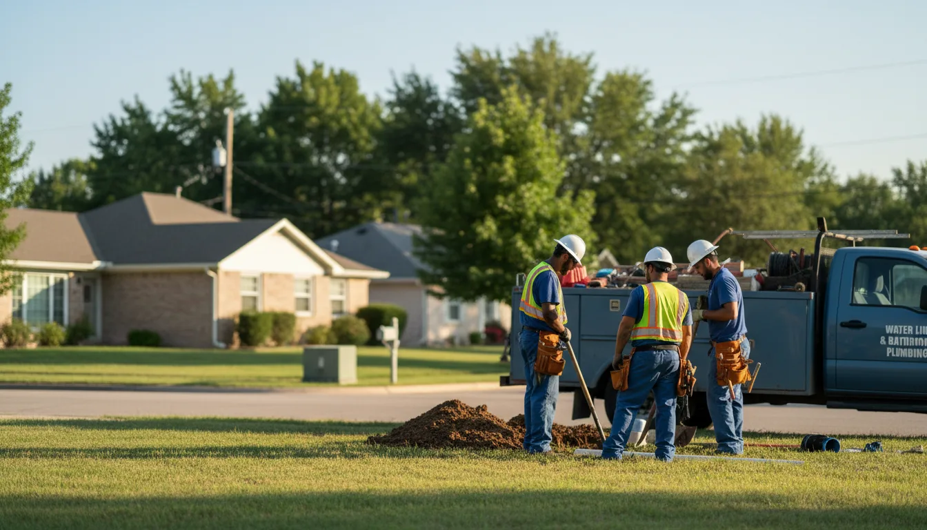Residential water line and bathroom plumbing service in Crawfordsville, AR